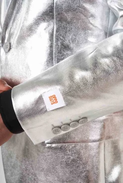 OppoSuits Shiny Silver|Heren Vrijgezellenfeest Pakken|Trouwpakken