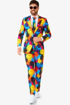 OppoSuits Smiley® Drip|Heren Halloweenpakken|Trouwpakken