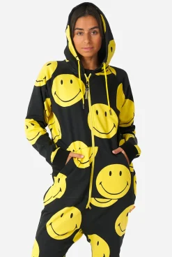 OppoSuits Smiley Original®|DAMES Effen Gekleurde Onesies|Onesies Met Print