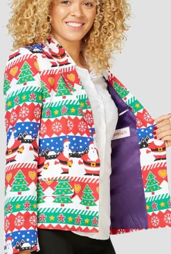 OppoSuits Snazzy Santa|DAMES Party Blazers|Kerstblazers