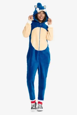 OppoSuits Sonic the Hedgehog™|DAMES Karakter Onesies|Effen Gekleurde Onesies