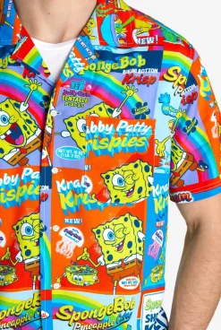 OppoSuits SpongeBob™ Breakfast|Heren Zomer Overhemden|Hawaii Shirts