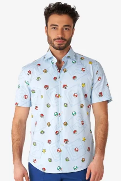 OppoSuits Super Mario™ Icons|Heren Halloween Overhemden|Zomer Overhemden