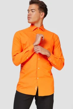OppoSuits The Orange|Heren Effen Gekleurde Overhemden