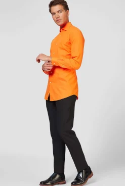 OppoSuits The Orange|Heren Effen Gekleurde Overhemden