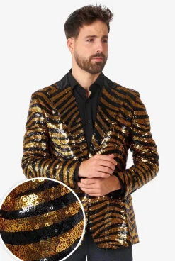 OppoSuits Tiger Royale|Heren Pailletten Blazers