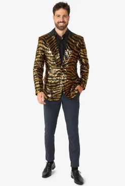 OppoSuits Tiger Royale|Heren Pailletten Blazers