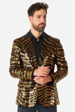 OppoSuits Tiger Royale|Heren Pailletten Blazers