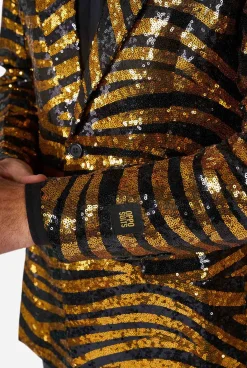 OppoSuits Tiger Royale|Heren Pailletten Blazers
