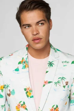 OppoSuits Tropical - Hawaiian - Aloha Blue|Heren Zomer Blazers|Deluxe Blazers