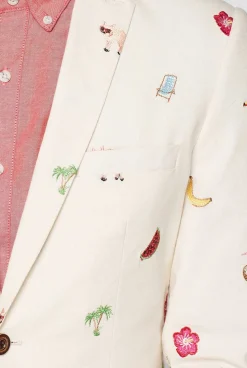 OppoSuits Tropical - Summer Icons - Off White|Heren Zomer Blazers|Deluxe Blazers