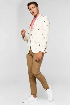 OppoSuits Tropical - Summer Icons - Off White|Heren Zomer Blazers|Deluxe Blazers
