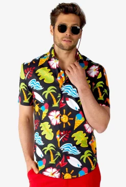 OppoSuits Tropical Thunder|Heren Casual Overhemden|Zomer Overhemden
