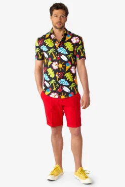 OppoSuits Tropical Thunder|Heren Casual Overhemden|Zomer Overhemden
