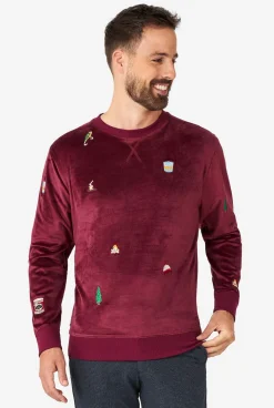 OppoSuits Velvet Red - Xmas Icons|Heren Deluxe Sweaters|Kerst Sweaters