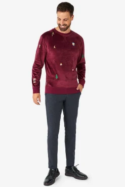 OppoSuits Velvet Red - Xmas Icons|Heren Deluxe Sweaters|Kerst Sweaters