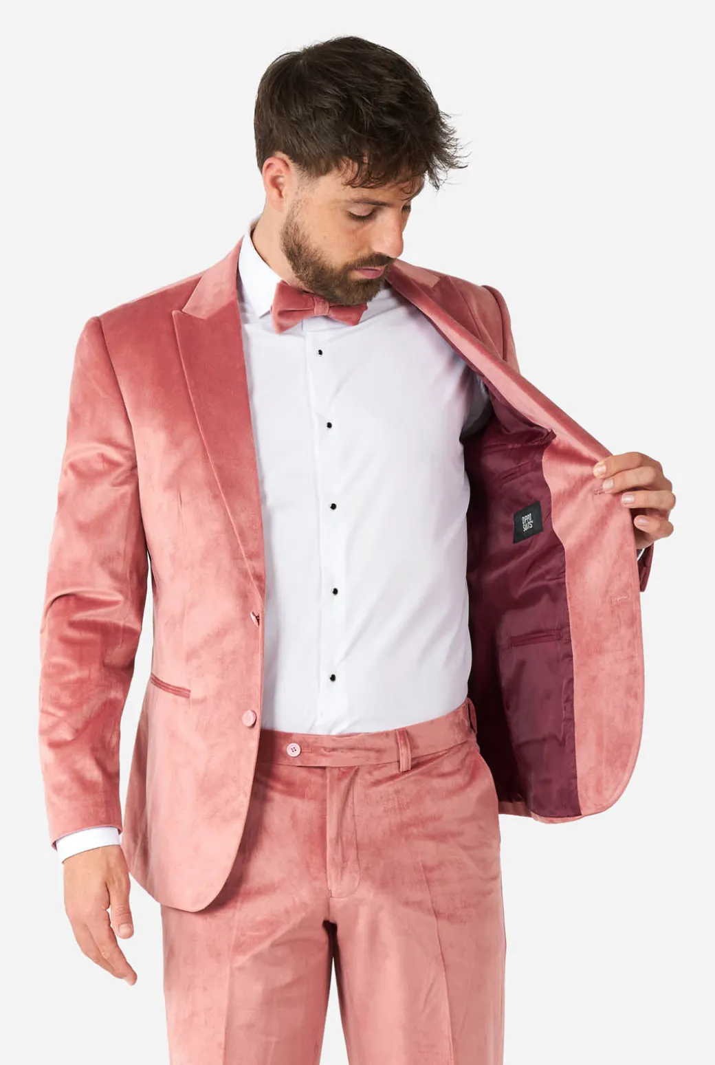 OppoSuits Vintage Pink Velvet|Heren Kerst Smokings