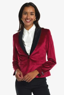 OppoSuits Womens Dinner Jacket - Burgundy|DAMES Dinner Jackets|Kerstblazers