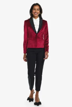 OppoSuits Womens Dinner Jacket - Burgundy|DAMES Dinner Jackets|Kerstblazers