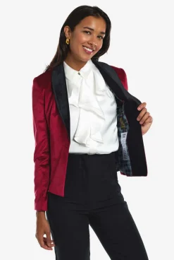 OppoSuits Womens Dinner Jacket - Burgundy|DAMES Dinner Jackets|Kerstblazers