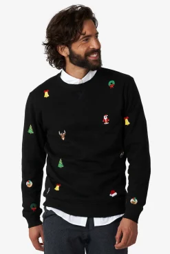 OppoSuits X-Mas Icons - Black|Heren Deluxe Sweaters|Kerst Sweaters