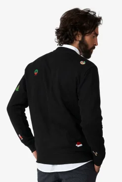 OppoSuits X-Mas Icons - Black|Heren Deluxe Sweaters|Kerst Sweaters