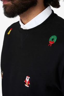 OppoSuits X-Mas Icons - Black|Heren Deluxe Sweaters|Kerst Sweaters