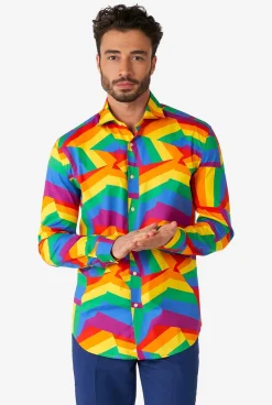 OppoSuits Zig Zag Rainbow|Heren Casual Overhemden