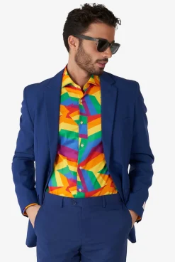 OppoSuits Zig Zag Rainbow|Heren Casual Overhemden